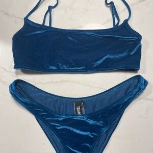 Triangl blue velvet swim